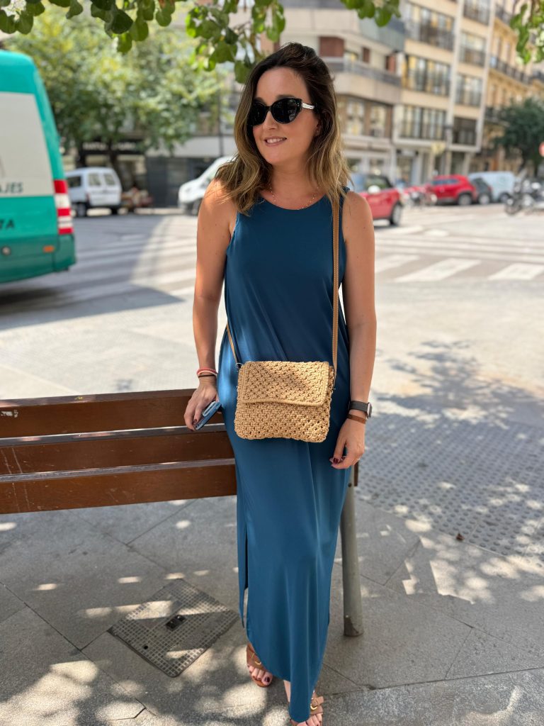 VESTIDO PUNTO DE SEDA LISO