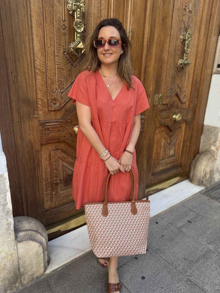 VESTIDO C/PICO ALGODÓN/LINO